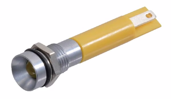 Сигнальна лампа LED, на болтовому кріпленні, діаметр 9.5mm, APEM Q8R1GXXY12E
