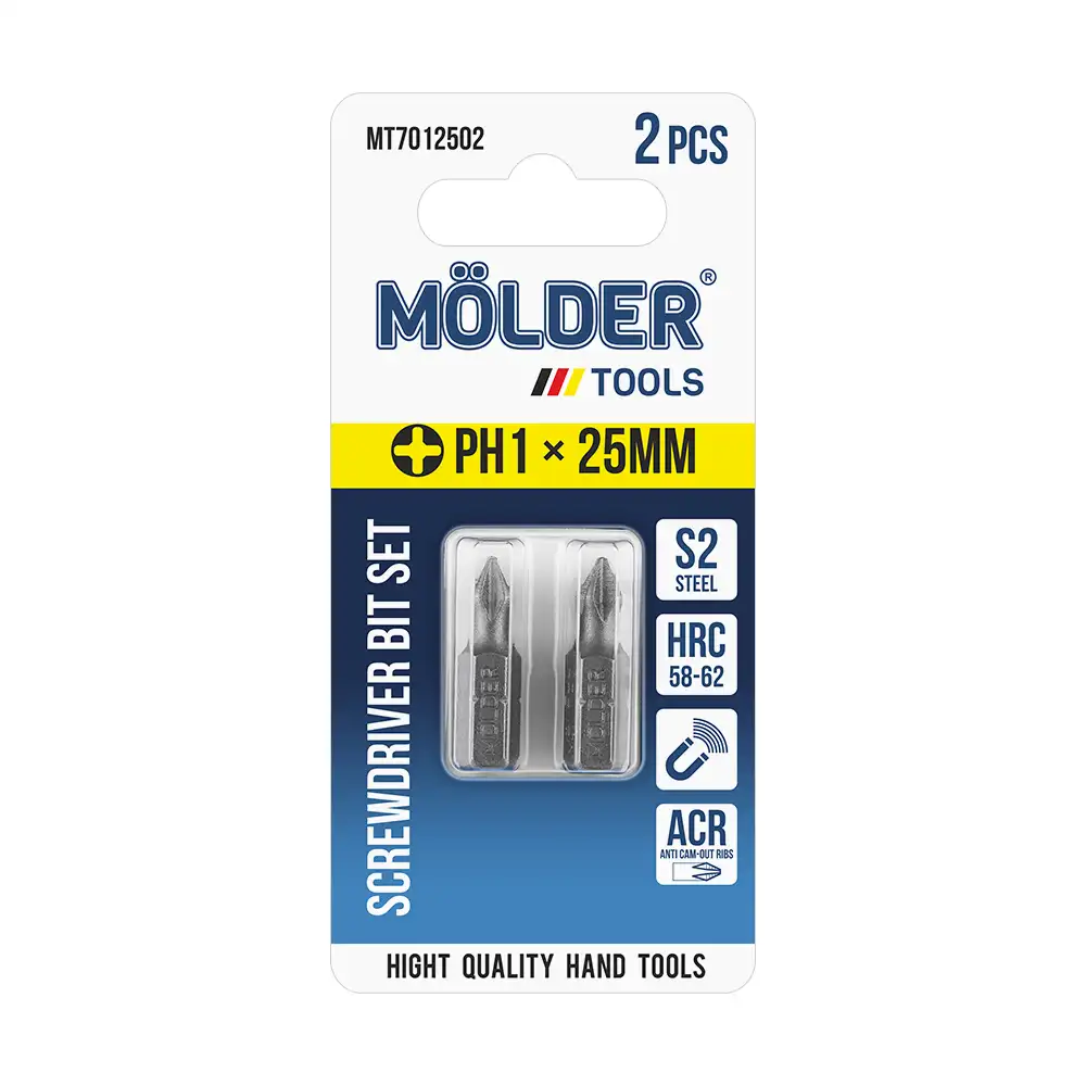 Набір біт Molder PH1x25мм 2шт MT7012502