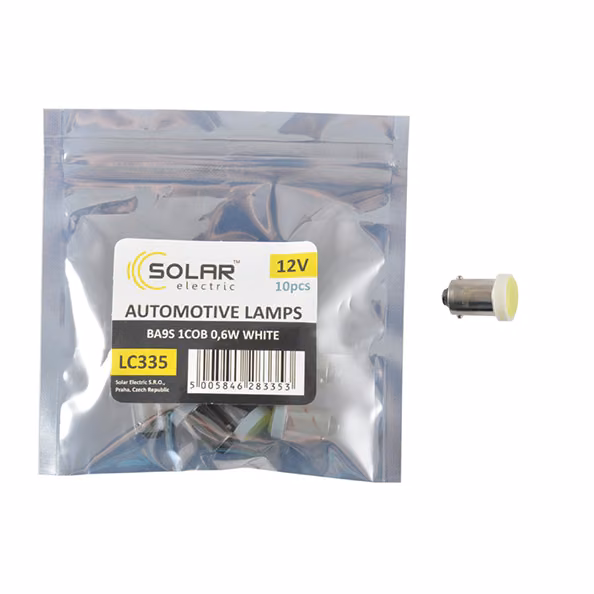 LED автолампа SOLAR 12V T8.5 BA9s 1COB 0,6W white 10шт