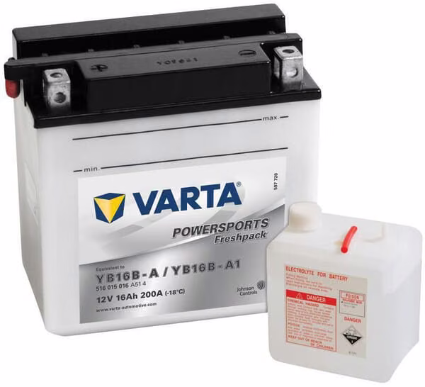 Акумулятор 12В 16Аг 200A Powersports Freshpack VARTA
