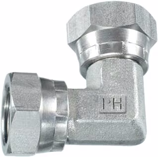 Поворотний адаптер F/F 1/2" BSP 90° SS