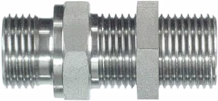 Прямий перехідник перегородки M/M 3/8" BSP SS
