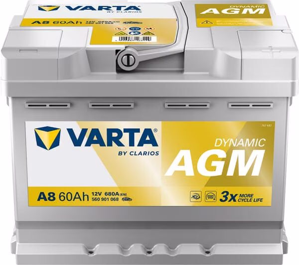 Акумулятор 12V 60Ah 680A A8 VARTA Dynamic AGM