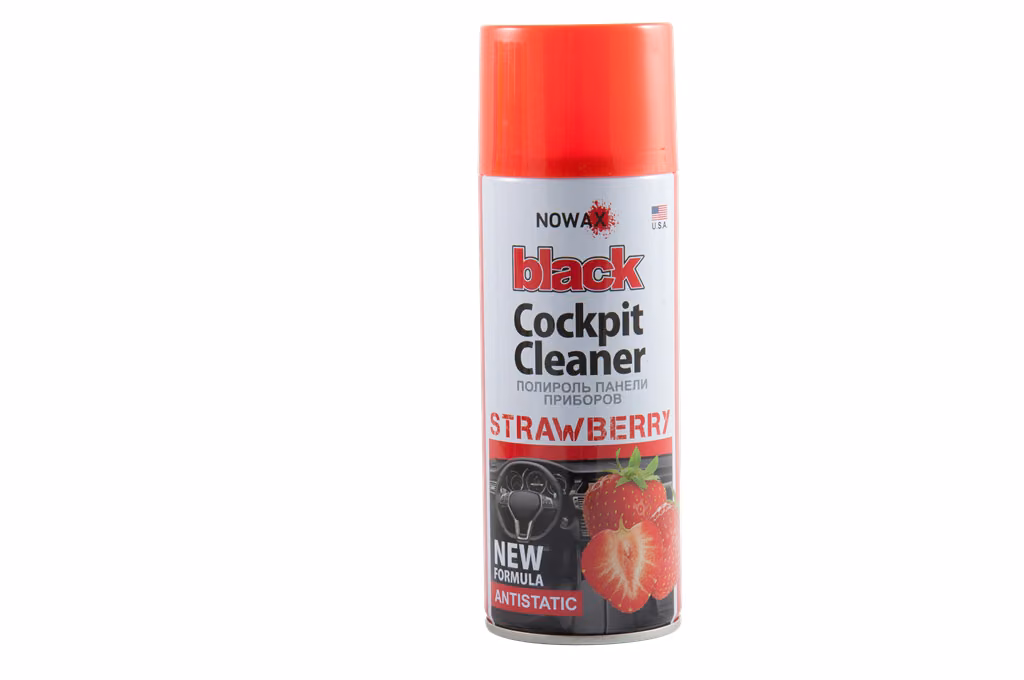 Поліроль для панелі приладів NOWAX Black Spray Strawberry, 450мл