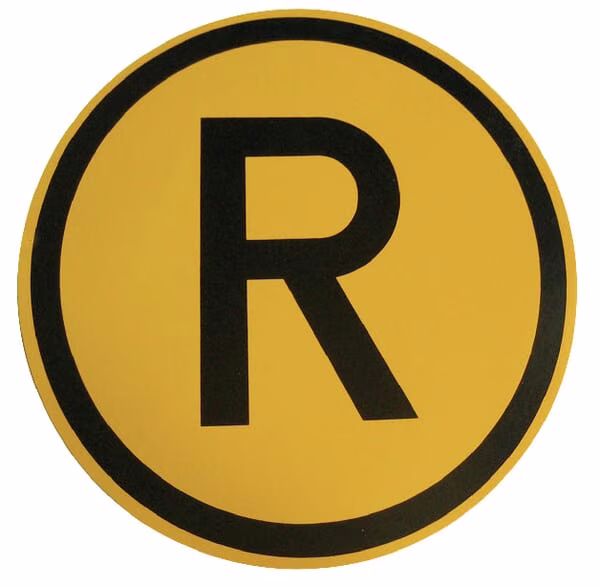 Знак обмеження швидкості, пластиковий, R-p