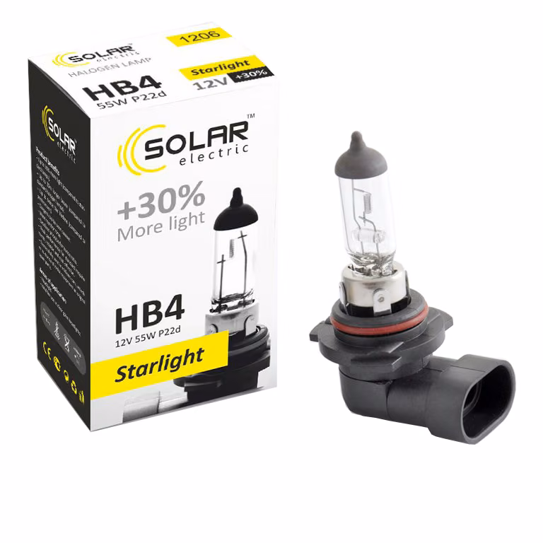 Галогенова лампа SOLAR HB4 12V 55W P22d Starlight +30%
