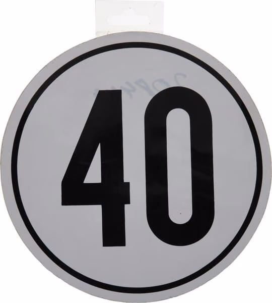 Наклейка 40 км/год