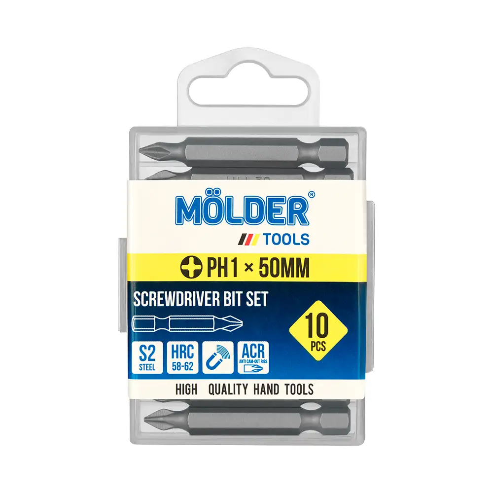 Набір біт Molder PH1x50мм 10шт MT7015010