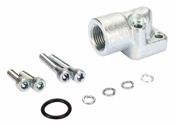 Фланець кутовий сталевий 1/2 BSP 2 x болт M6x25/40 1GQ08STLB