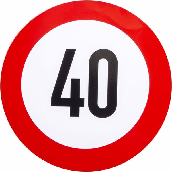 Обмеження швидкості знака заборони наклейки: 40 км / год