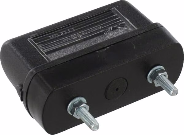 Підсвічування номерного знака 5W, прямокутна, 12V, чорна, на болтах, 85x49 мм, Regpoint I byAspöck 261200007