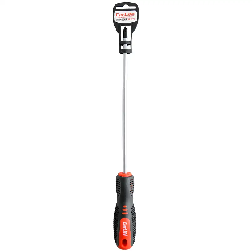 Викрутка хрестова CarLife WR6220 PH2x200mm, Cr-V 6150