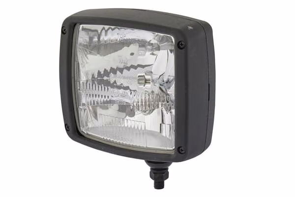 Фара галогенна, прямокутна, 12V, прозора/жовта, на болтах,Hella 1SA996120801