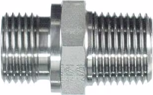 Прямий адаптер M 1/2" BSP x 3/8" NPT SS