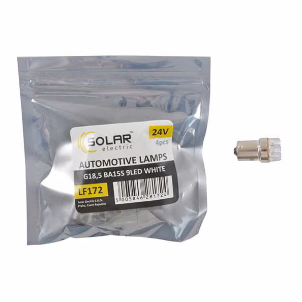 LED автолампа SOLAR 24V G18.5 BA15s 9leds white 4шт