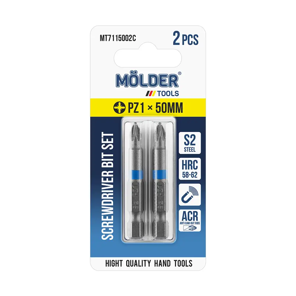 Набір біт Molder PZ1x50мм 2шт (кольорове маркування) MT7115002C