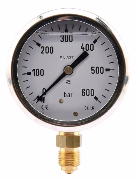 Манометр Ø63 0–600 бар 1/4 "знизу MA63600L04SSGF