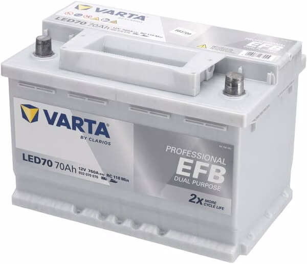 Акумулятор 12V 70Ah 760A LED70 VARTA Professional Dual Purpose EFB 930070076