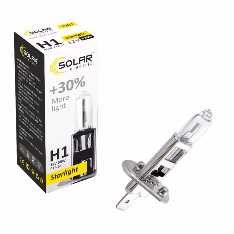 Галогенова лампа SOLAR H1 12V 55W P14.5s Starlight +30%
