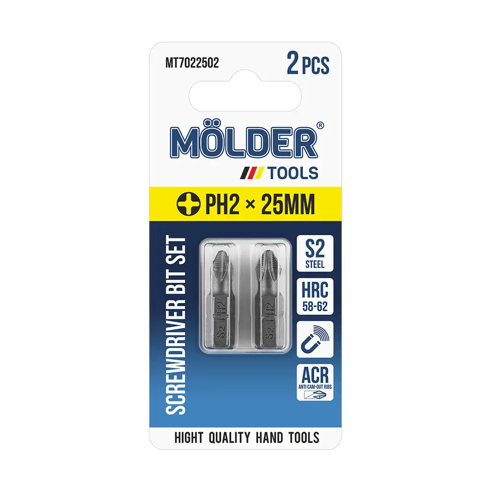 Набір біт Molder PH2x50мм 2шт MT7025002