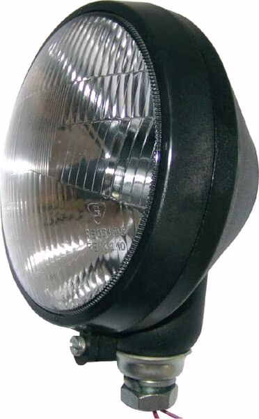 Фара галогенна, 40/45W, кругла, 12V, прозора, на болтах, Ø 160 мм