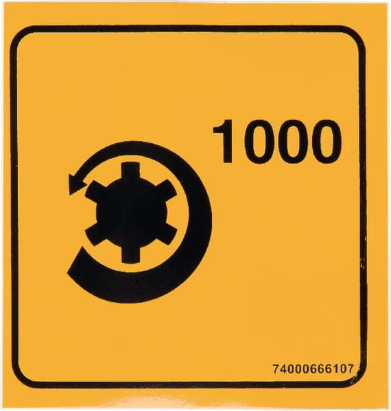 Наклейка 1000 об/хв