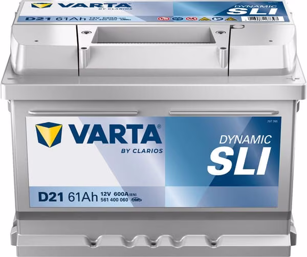 Акумулятор 12 В 61 А·год 600 А D21 VARTA Dynamic SLI 561400060