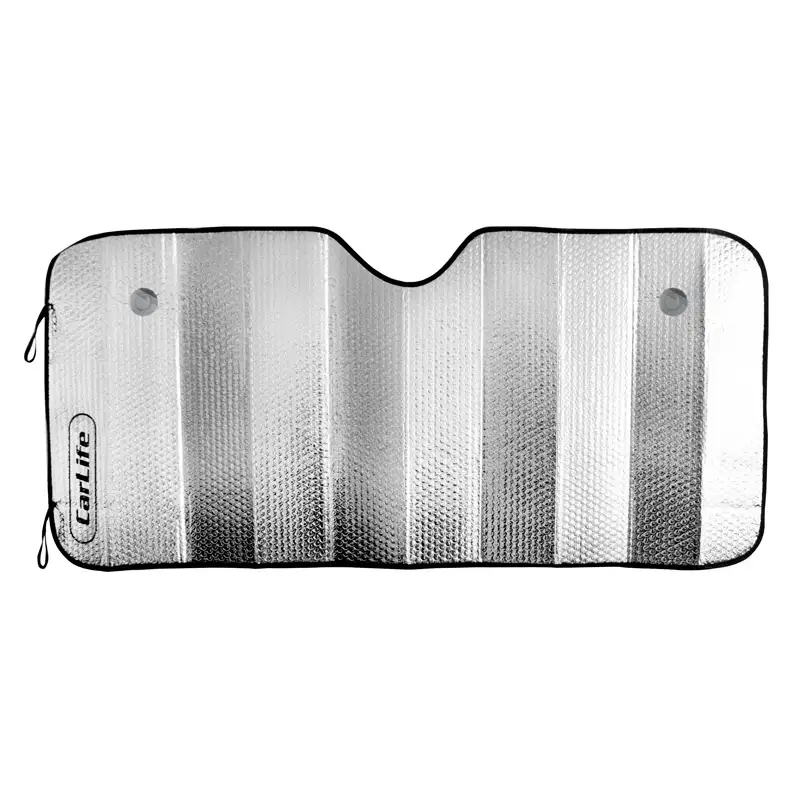 Шторка сонцезахисна передня CarLife 1,3x0,6м, срібна
