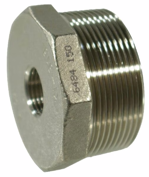 Перехідник нержавіючий, F 1" x M 1 1/2"