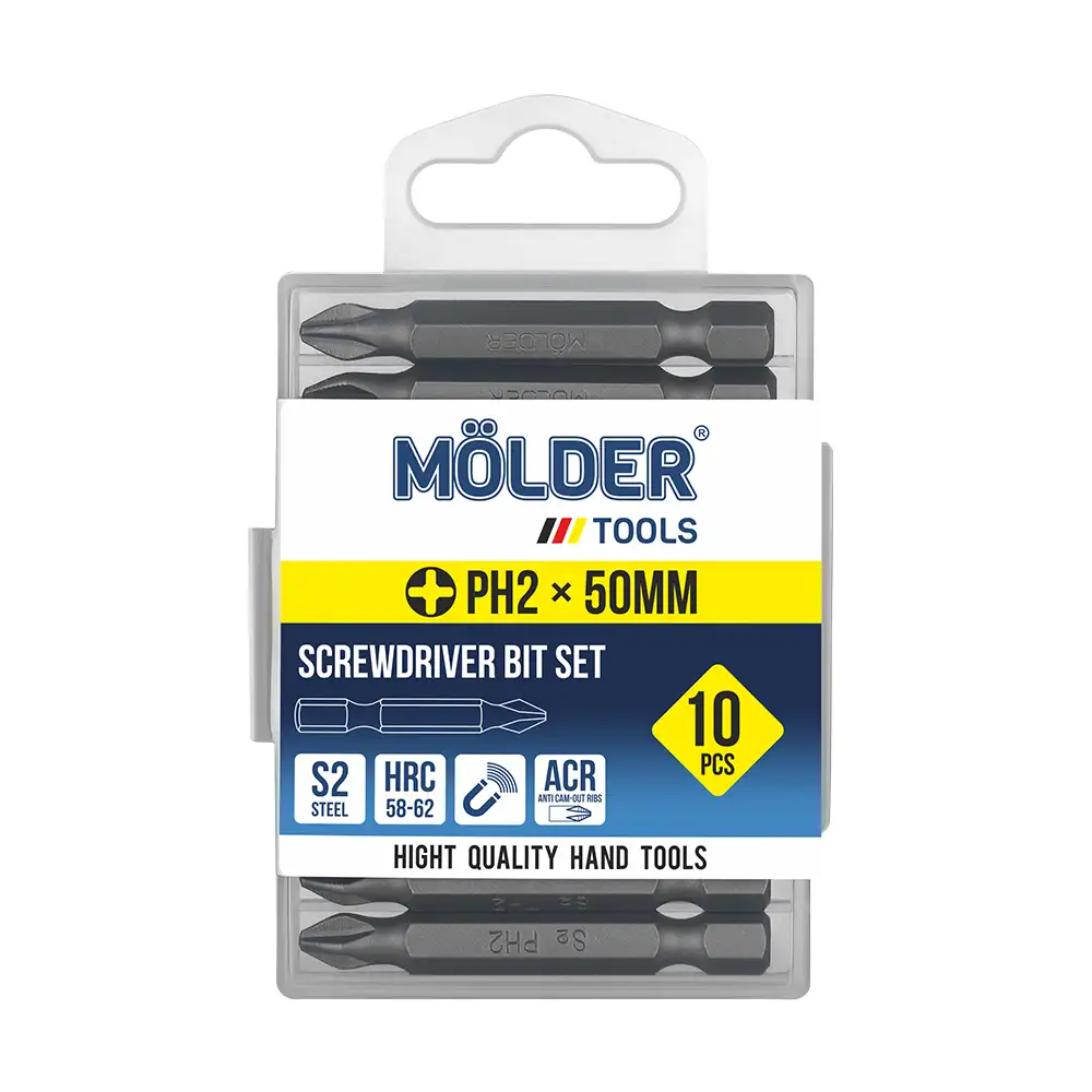 Набір біт Molder PH2x50мм 10шт MT7025010