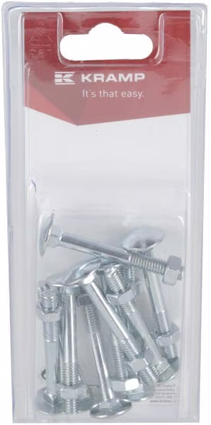 Глухар з гайкою M6 x 50mm, 4.6 (10) KR603650P10B