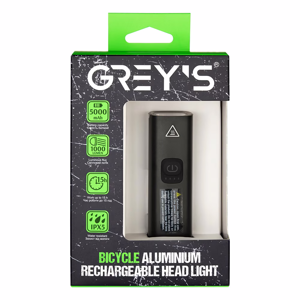 Велосипедна фара Grey's 1000lm 5000mAh GR10250