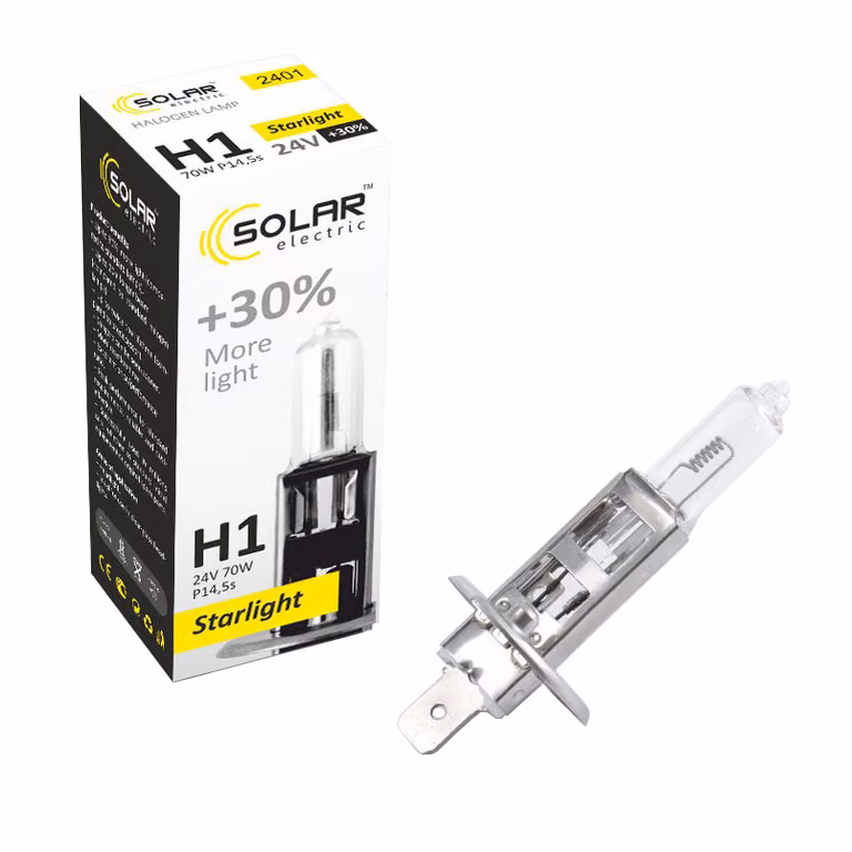 Галогенова лампа SOLAR H1 24V 70W P14.5s Starlight +30%