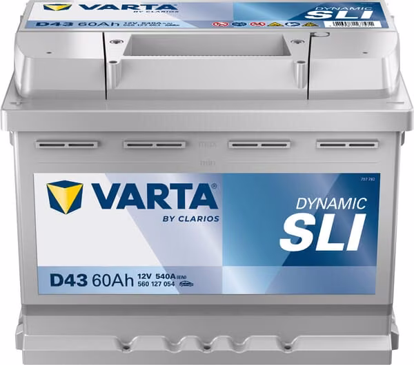 Акумулятор 12 В 60 А·год 540 А D43 VARTA Dynamic SLI