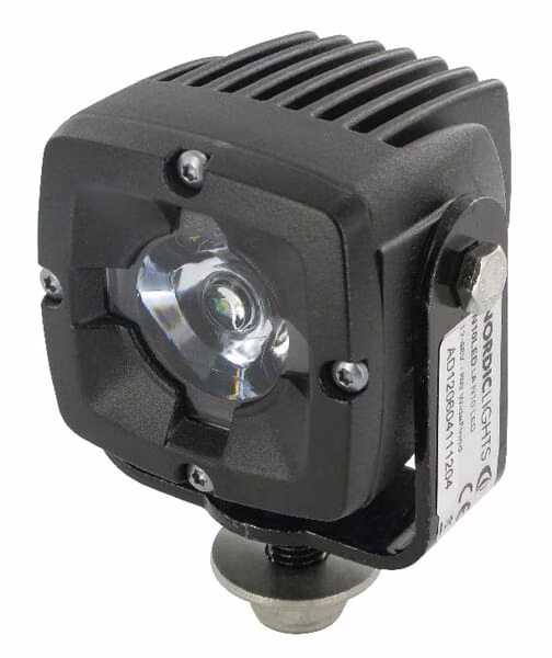 Світильник робочий LED, 6W, 550lm, квадратний, 12/24V, прозорий, на болтах, 74x74x60мм, Deutsch 2-контактний, Широкий розлив, 1 LED, Capella N10 від Nordic Lights