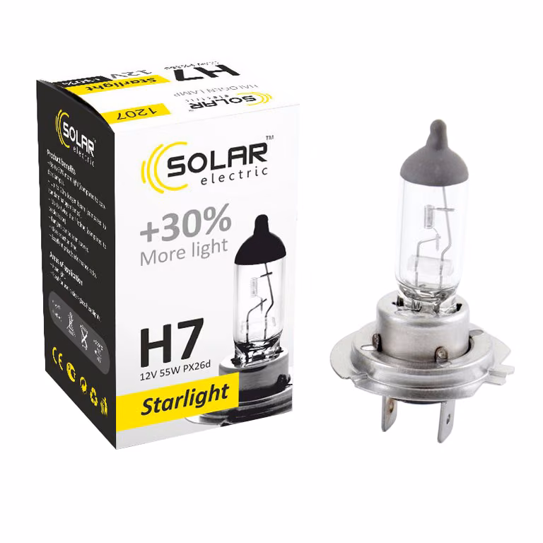 Галогенова лампа SOLAR H7 12V 55W PX26d Starlight +30%