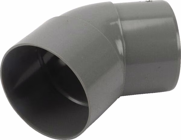 Коліно PVC 80 mm 45°, сіре