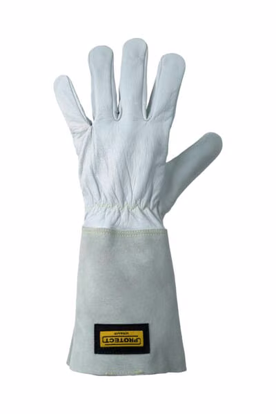 Робочі рукавиці сірі шкіряні, розмір 12/3XL, Protect by Kramp