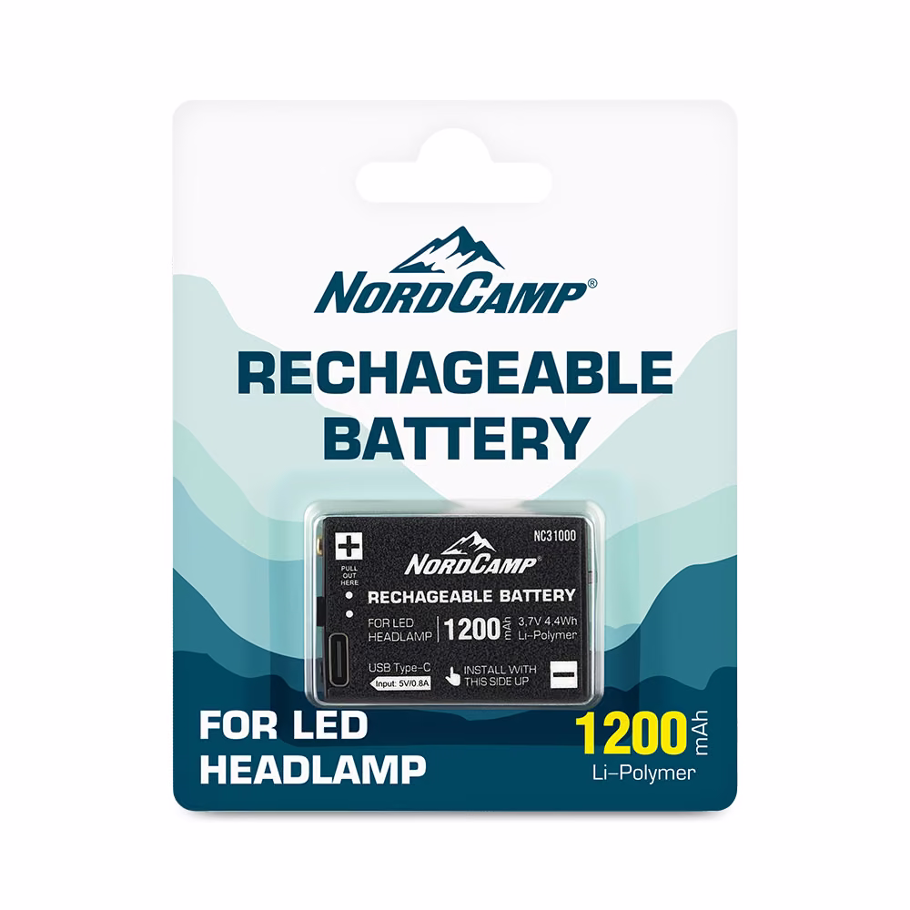 Аккумулятор Nord Camp Li-ion 1200mAh Type C для налобних ліхтарів NC31000