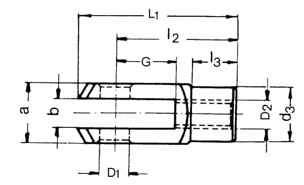 Clevis FZB M16 x 32 з затискачем G1632Z