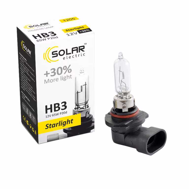 Галогенова лампа SOLAR HB3 12V 65W P20d Starlight +30%