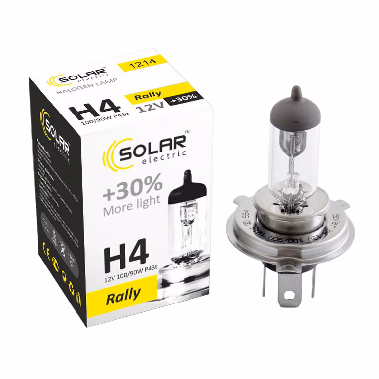 Галогенова лампа SOLAR H4 12V 100/90W P43t-38 Starlight +30%