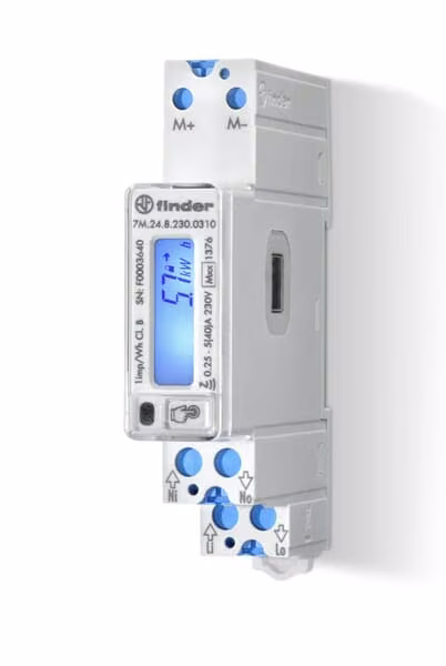 Лічильник електроенергії 1 фаза 40A LCD S0+NFC