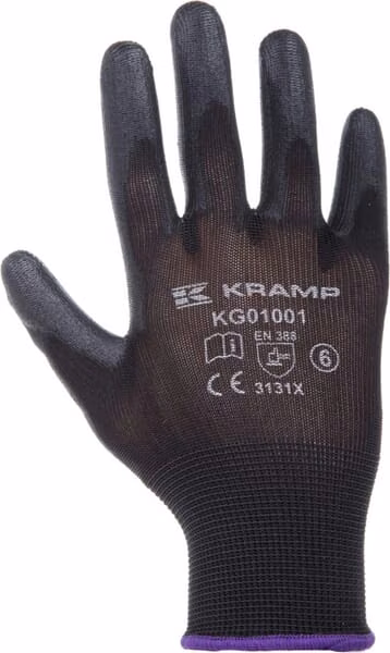 Рукавиці робочі 1.001 9/L, 3 шт, чорні, Protect by Kramp KG0100109