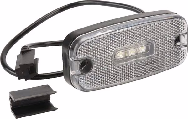 Габаритний ліхтар LED, прямокутний, білий, на болтах 6SU11034WL50