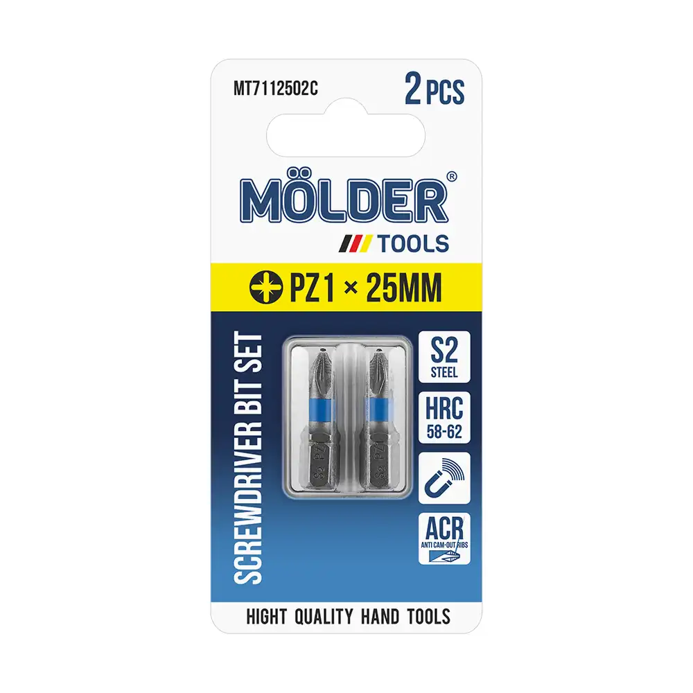 Набір біт Molder PZ1x25мм 2шт (кольорове маркування) MT7112502C