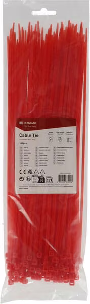 Стяжка кабельна 3,6х300мм червона 100шт TR0136300RED